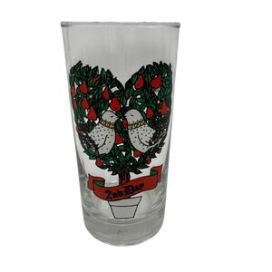 Vtg Tumbler 2nd Day of Christmas 12 Twelve Days of Christmas Glass AnchorHocking